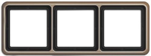 Рамка универсальная Jung CD500 3-м. металл светлая бронза картинка